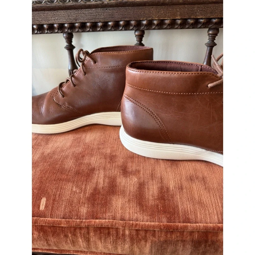 Very Clean - Cole Haan Grand OS Tour Chukka Brown  Leather Boots  Men's Size 12M